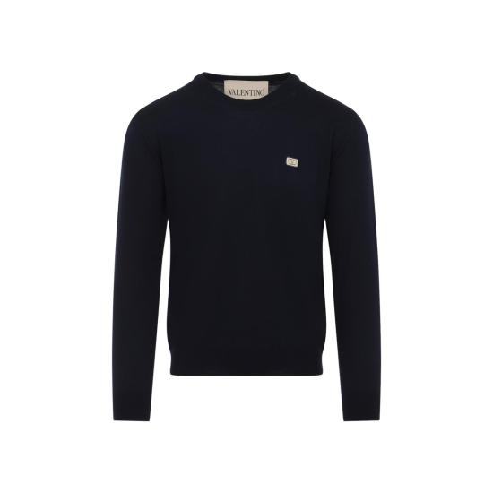 26SS 발렌티노 가라바니 스웨터 8V3KC37QBCJ 598 NAVY BLUE