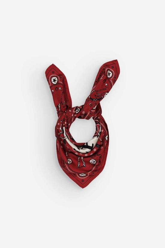  메종 르콩트 플라망 머플러/스카프 Maison Lecomte Flament 파 웨스트 실크 스카프 보르도 - MAISON LECOMTE FLAMENT