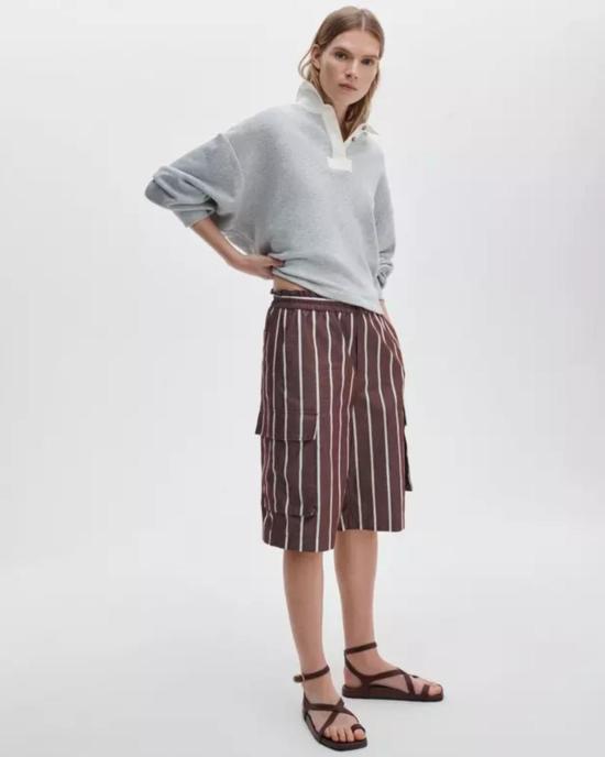  랙앤본 스웨터 Rag & Bone 빈티지 테리 오버사이즈 폴로 스웨트셔츠 헤더 그레이 - RAG & BONE