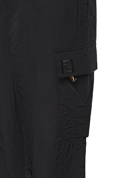  펜디 스트레이트 팬츠 나일론  블랙 - FENDI