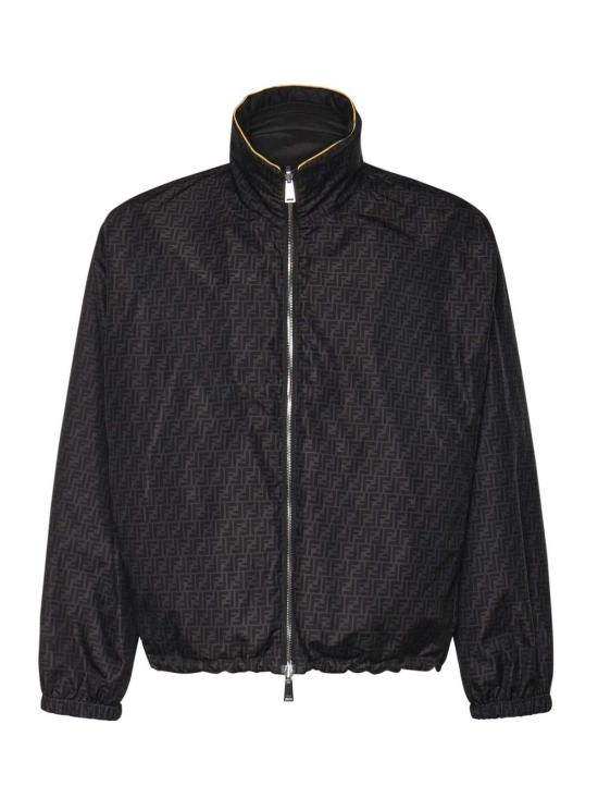  펜디 자켓 리버서블 나일론 윈드브레이커 재킷 블랙 - FENDI