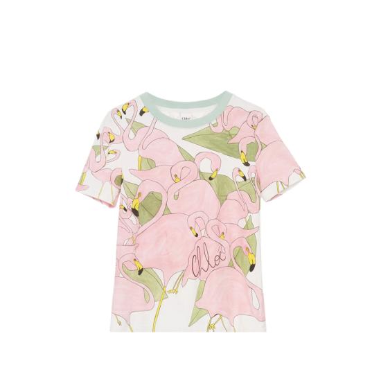 26SS 끌로에 반팔 티셔츠 26UJH08287 107 WHITE PINK