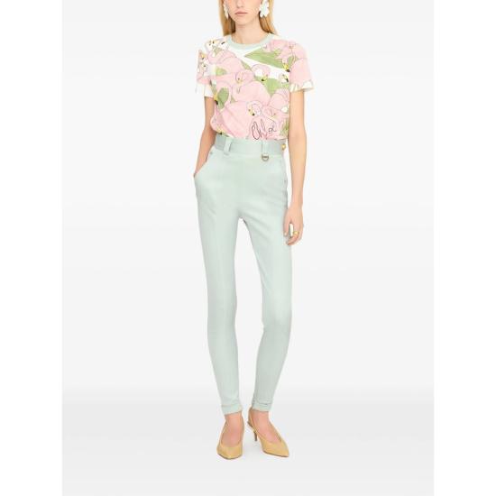 26SS 끌로에 반팔 티셔츠 26UJH08287 107 WHITE PINK - CHLOE