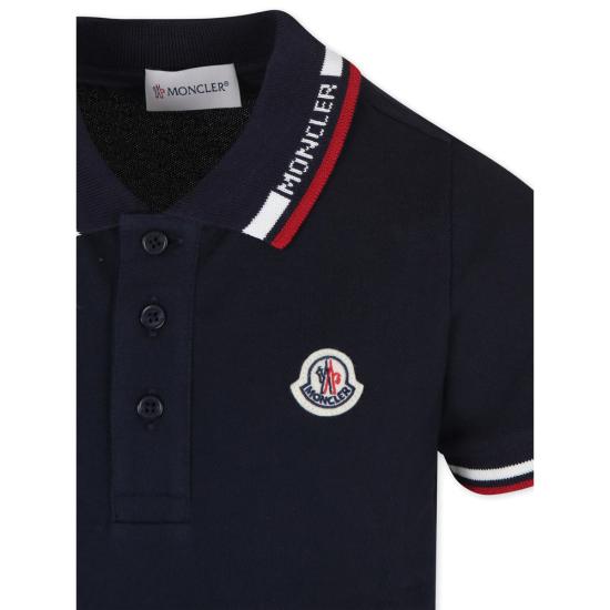 26SS [키즈] 몽클레어 폴로 셔츠 8496W 8A000 12 778 BLUE - MONCLER