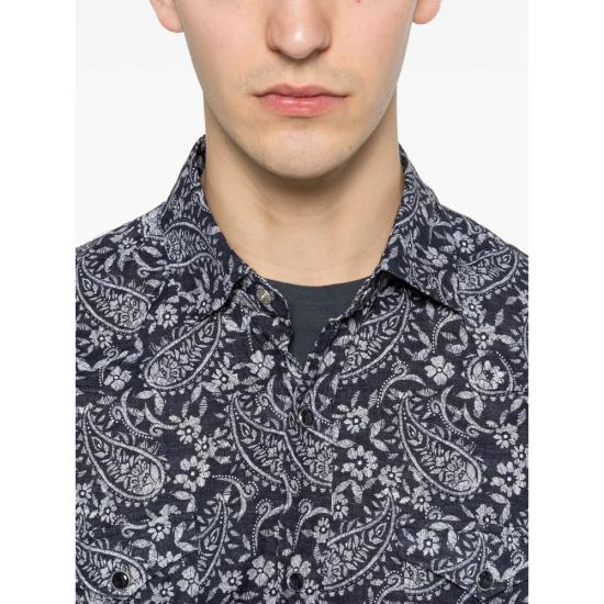 26SS 발바 셔츠 54055 0001 BLUE GREY - BARBA