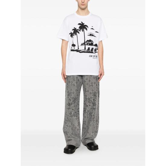 26SS 베르사체 반팔 티셔츠 80GAHT11 CJ00T 003 WHITE - VERSACE