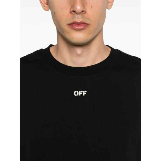 26SS 오프화이트 반팔 티셔츠 44MAA120S26 J00Y 001 BLACK - OFF WHITE