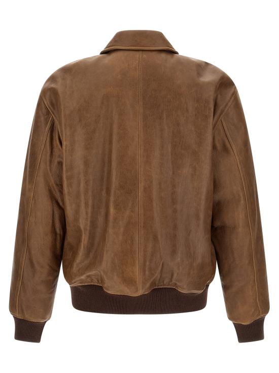 26SS 생로랑 가죽 자켓 798521YCSX22800 Brown - SAINT LAURENT