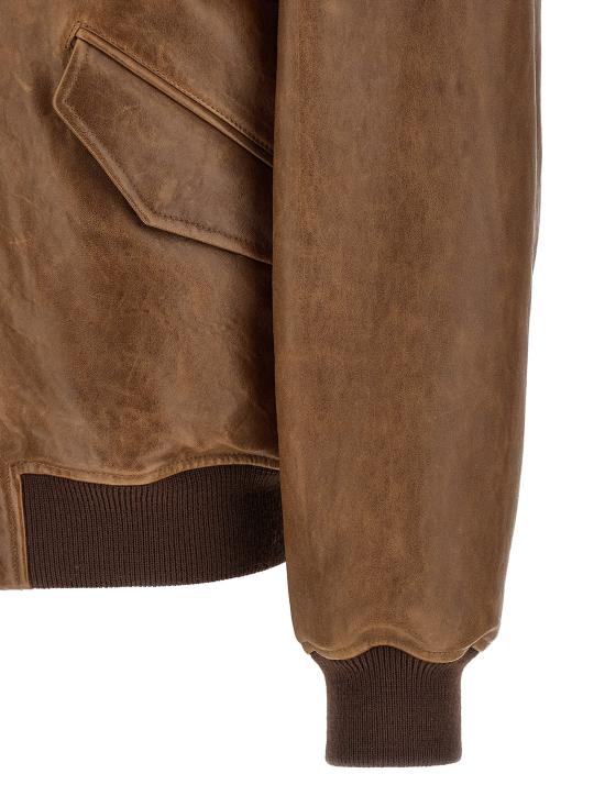 26SS 생로랑 가죽 자켓 798521YCSX22800 Brown - SAINT LAURENT