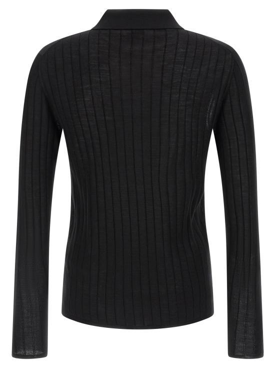 26SS 생로랑 폴로 티셔츠 861749Y77JC1000 Black - SAINT LAURENT