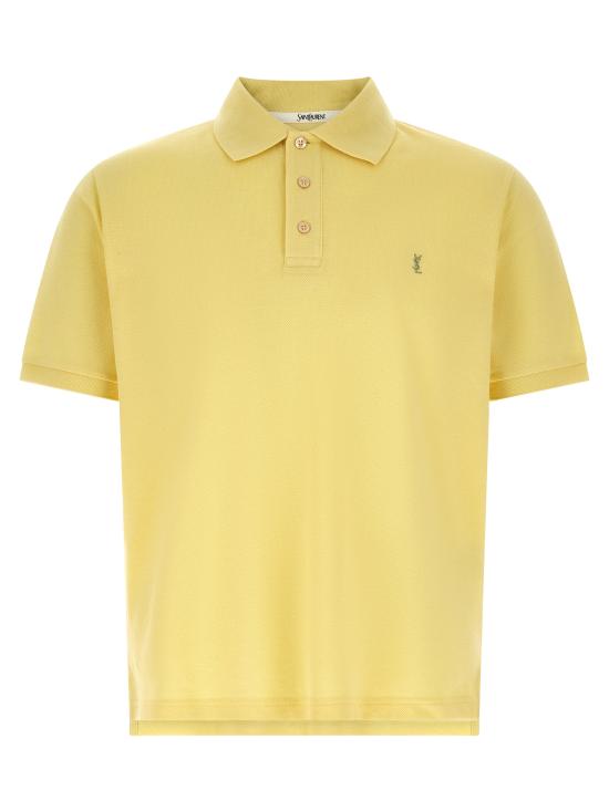 26SS 생로랑 폴로 티셔츠 844845Y37HC7231 Yellow