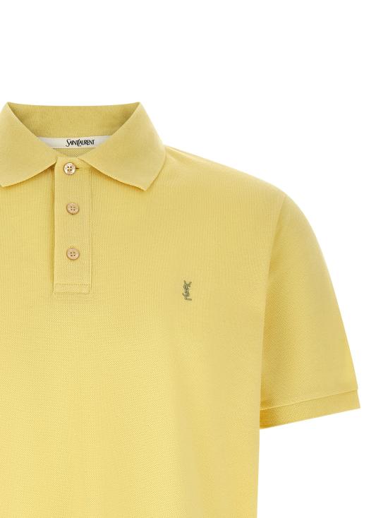26SS 생로랑 폴로 티셔츠 844845Y37HC7231 Yellow - SAINT LAURENT