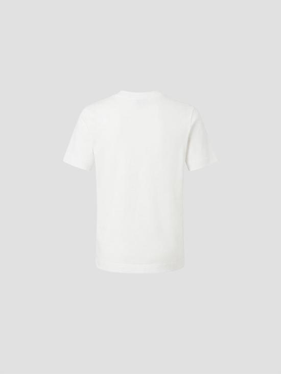 26SS 버버리 체크 나이트 스탬프 코튼 티셔츠 8126358 B7078 CHALK - BURBERRY