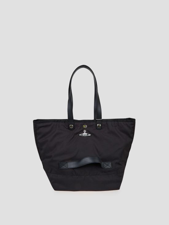 26SS 비비안웨스트우드 유틸리티 스몰 쇼퍼 4205007NUW019E N403 BLACK SILVER HW