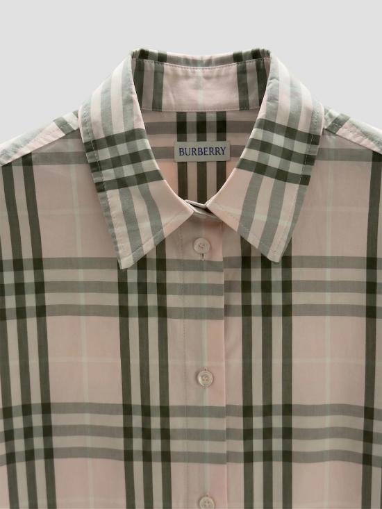 26SS 버버리 레귤러핏 체크 코튼 셔츠 8127212 A5961 MLLW PINK IP CHK - BURBERRY