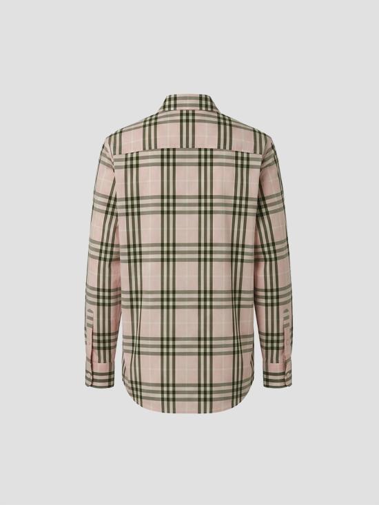 26SS 버버리 레귤러핏 체크 코튼 셔츠 8127212 A5961 MLLW PINK IP CHK - BURBERRY