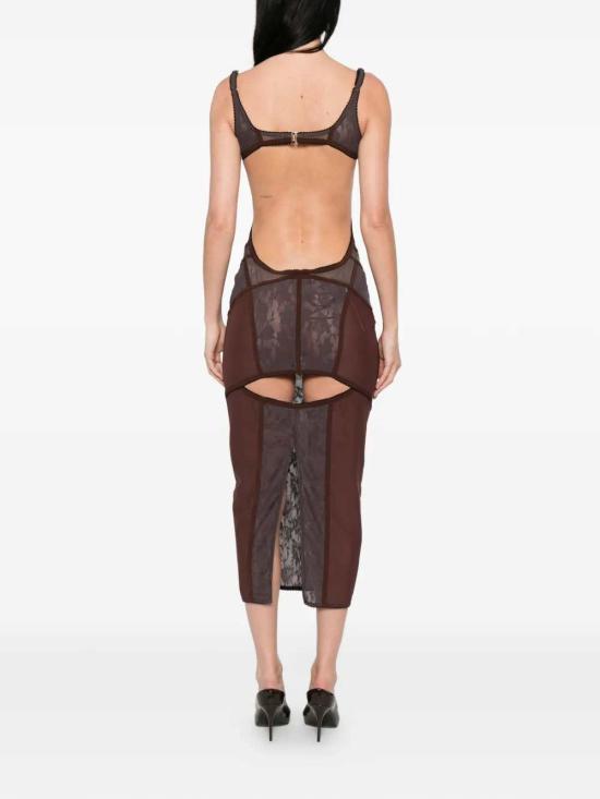 26SS 디 아티코 원피스 260WCW00284MIX079AA 064 BROWN - THE ATTICO