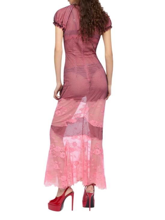 26SS 디 아티코 원피스 260WCW00286MIX088AA 079 BLACK PINK - THE ATTICO