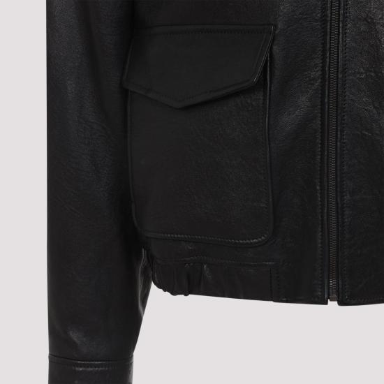 26SS 생로랑 버블 램스킨 쇼트 재킷 859948 YCNF2 1000 NOIR BLACK - SAINT LAURENT