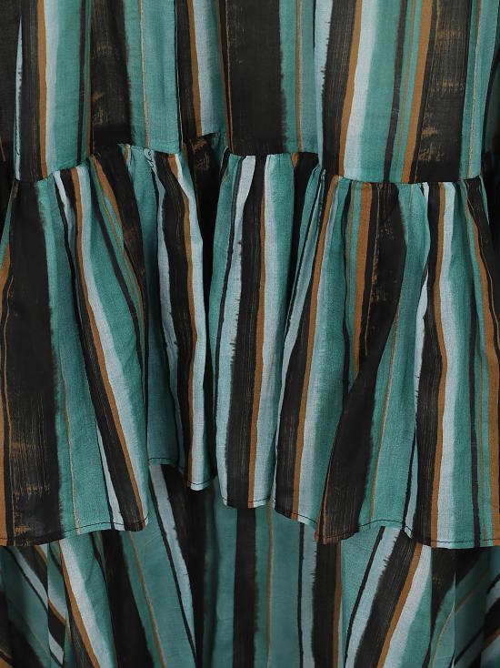 26SS 핑코 롱 원피스 106878 A3CH SD3 MULT VERDE NERO GREEN - PINKO