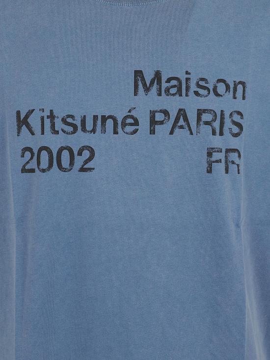 26SS 메종키츠네 폴로 티셔츠 PM00124KJ7036 0417 LAPIS BLUE FADED - MAISON KITSUNE