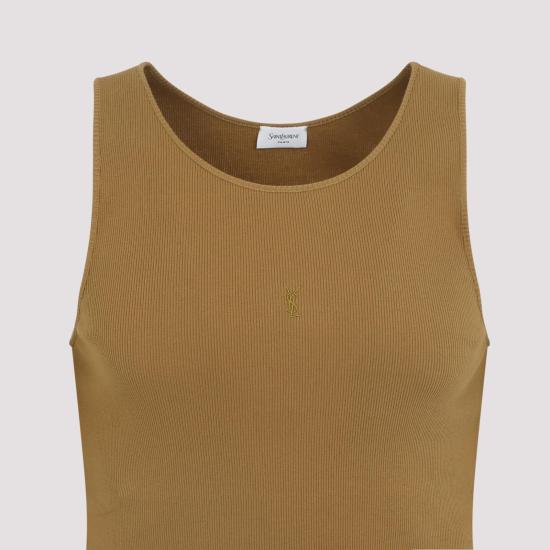 26SS 생로랑 폴로 티셔츠 818532 Y37EC 2590 MIEL FONCE BROWN - SAINT LAURENT