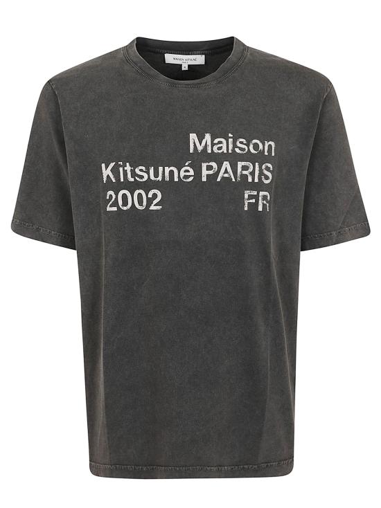 26SS 메종키츠네 폴로 티셔츠 PM00124KJ7036 0519 BLACK FADED