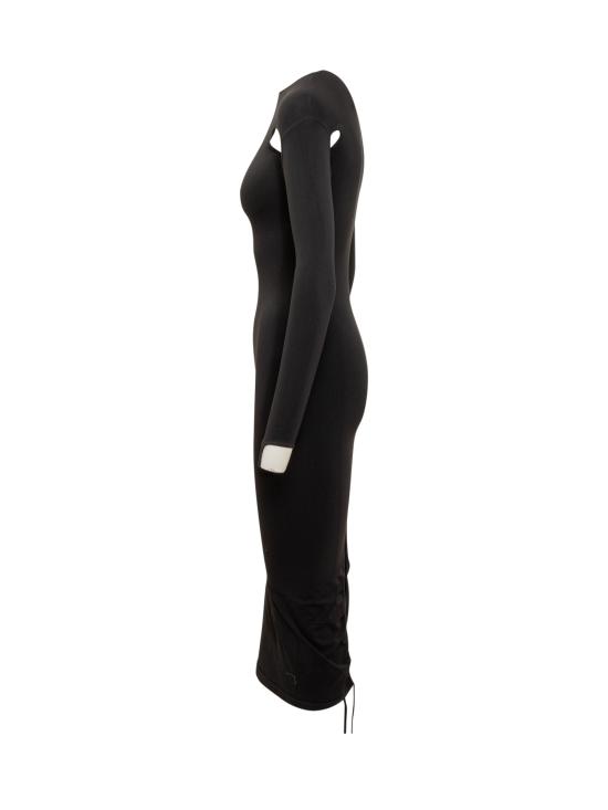  안드레아 아다모 미디 원피스 ADFW23DR13524775 0040473 BLACK - ANDREA ADAMO