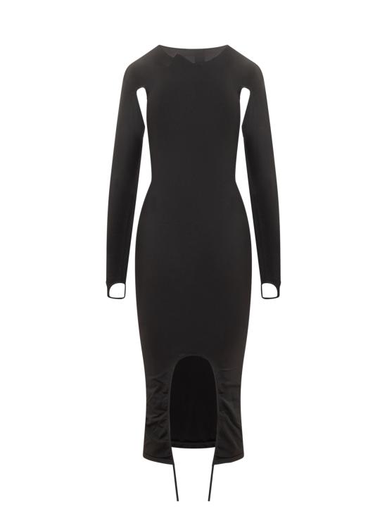  안드레아 아다모 미디 원피스 ADFW23DR13524775 0040473 BLACK - ANDREA ADAMO
