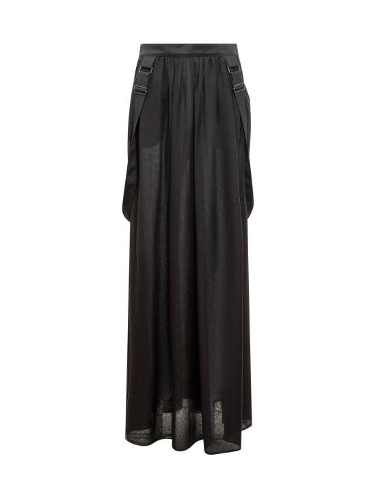  막스마라 제디 시폰 맥시 스커트 2411101053600 004 NERO