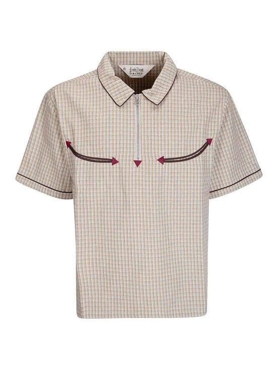 26SS 브레인데드 반팔 셔츠 P26T05004844TAUPE Taupe