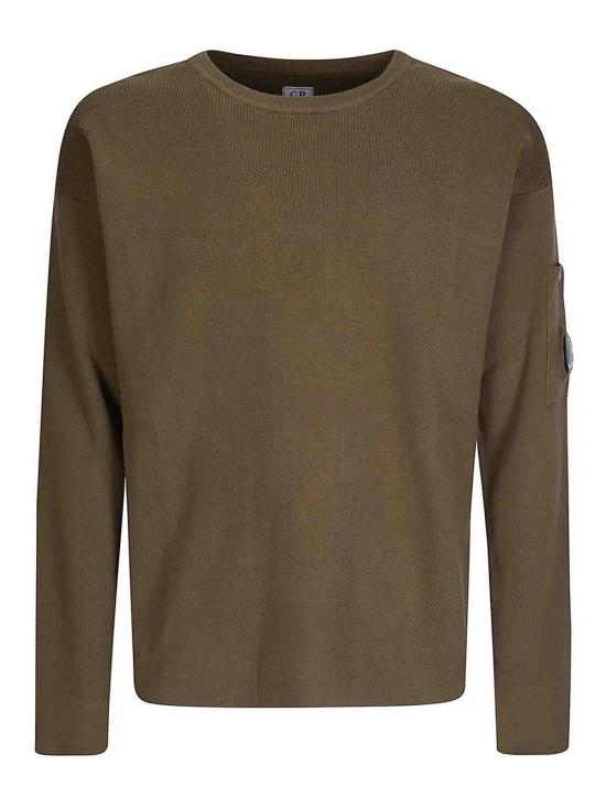 26SS 씨피 컴퍼니 코튼 씨 아일랜드 렌즈 스웨터 20CMKN097A110560A683 Green