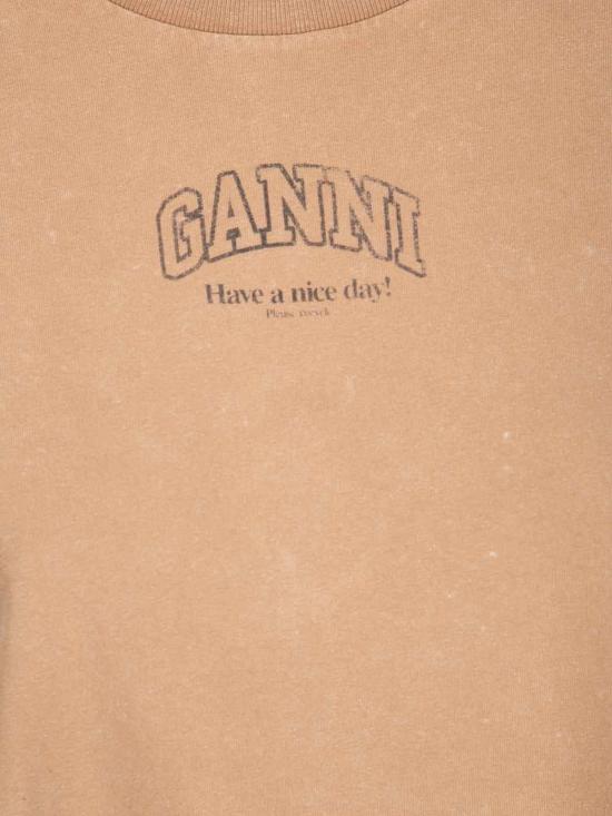 26SS 가니 반팔 티셔츠 A105015803P Brown - GANNI