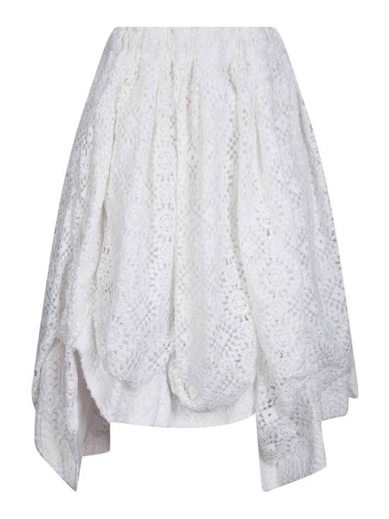 26SS 꼼데가르송 미디 스커트 GQP023S261 White