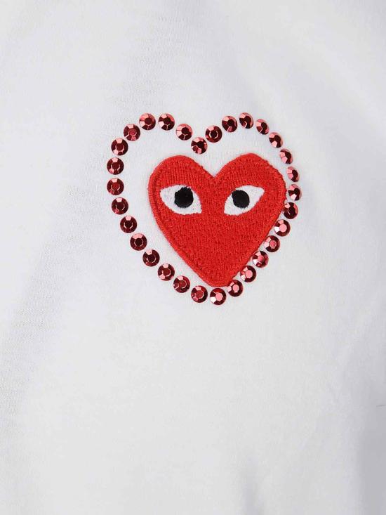  꼼데가르송 반팔 티셔츠 AXT8020512 White - COMME DES GARCONS