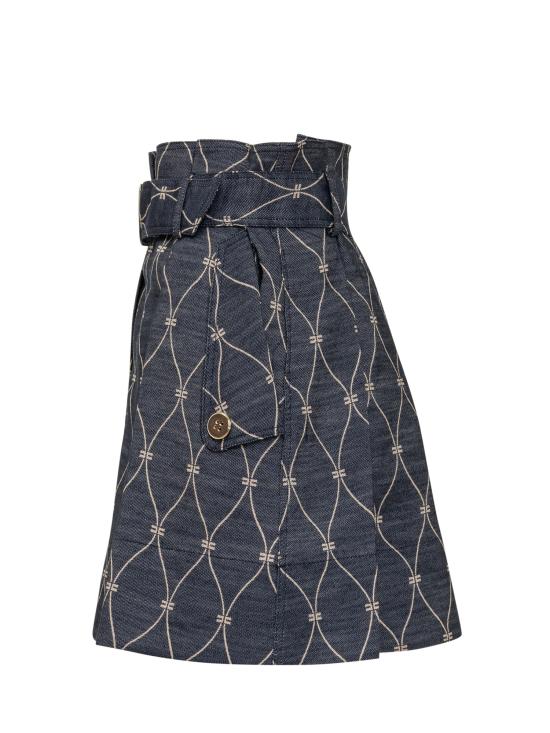  엘리자베타프랜치 숏 스커트 GO01021E2 312 DENIM - ELISABETTA FRANCHI