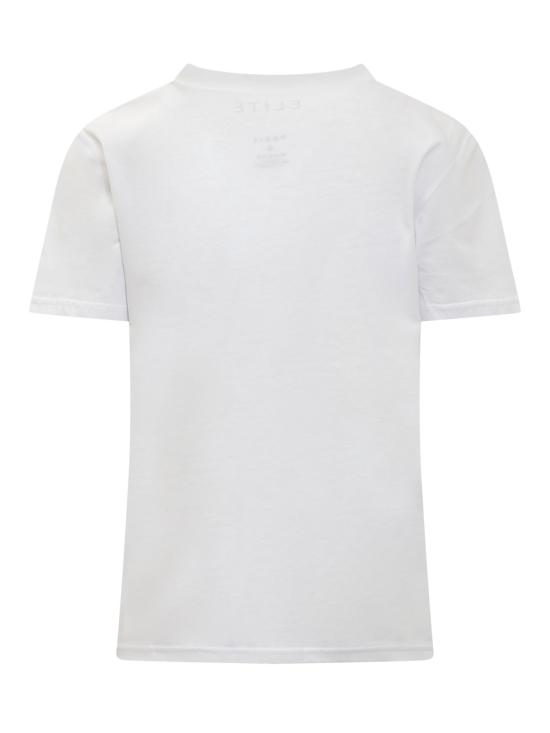  L'ELITE' 55 반팔 티셔츠 UTE175RICAMO WHT BLK - OTHER BRANDS