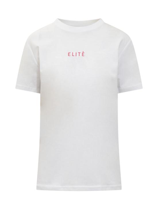  L'ELITE' 55 반팔 티셔츠 UTE175RICAMO WHT CYL