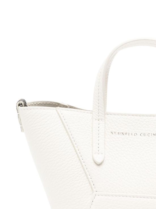 26SS 브루넬로 쿠치넬리 토트백 MBDKD2675 C4295 White - BRUNELLO CUCINELLI