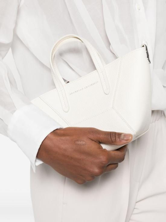 26SS 브루넬로 쿠치넬리 토트백 MBDKD2675 C4295 White - BRUNELLO CUCINELLI