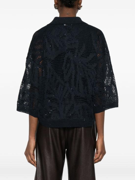 26SS 브루넬로 쿠치넬리 폴로 티셔츠 MDT771005 C4224 Abisso - BRUNELLO CUCINELLI