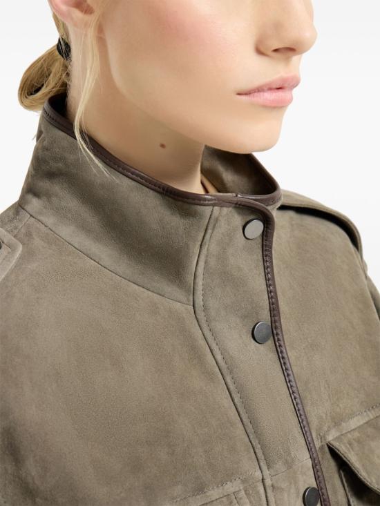 26SS 브루넬로 쿠치넬리 모닐리 쿠튀르 스웨이드 자켓 MPCAI7787 C8850 Safari - BRUNELLO CUCINELLI