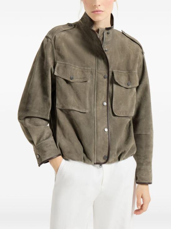 26SS 브루넬로 쿠치넬리 모닐리 쿠튀르 스웨이드 자켓 MPCAI7787 C8850 Safari - BRUNELLO CUCINELLI