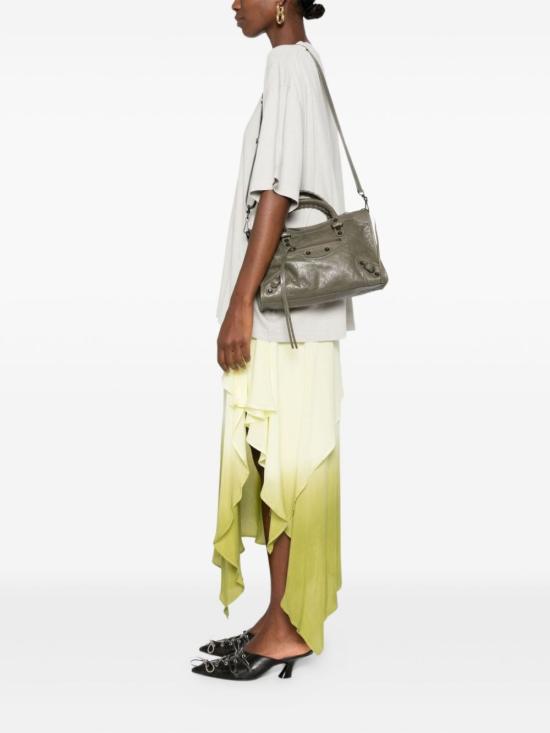 26SS 발렌시아가 르 시티 스몰 백 볼케닉 락 811442 2ABEK3258 Army green - BALENCIAGA