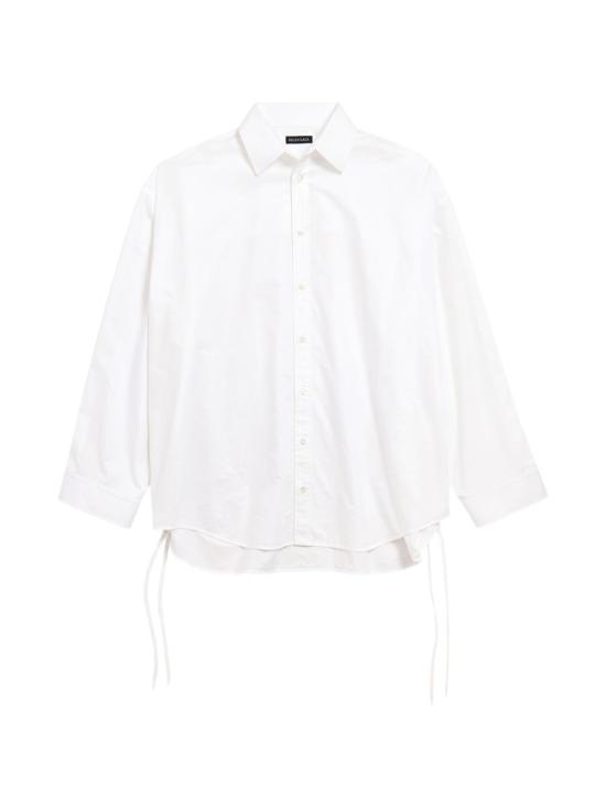 26SS 발렌시아가 레이스 업 셔츠 857835 TRM289000 White