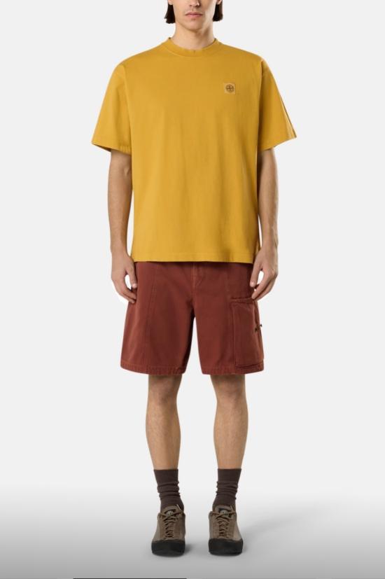 26SS 스톤 아일랜드 오가닉 코튼 저지 피사토 이펙트 티셔츠 L1S152100026 S0057V0134 - STONE ISLAND