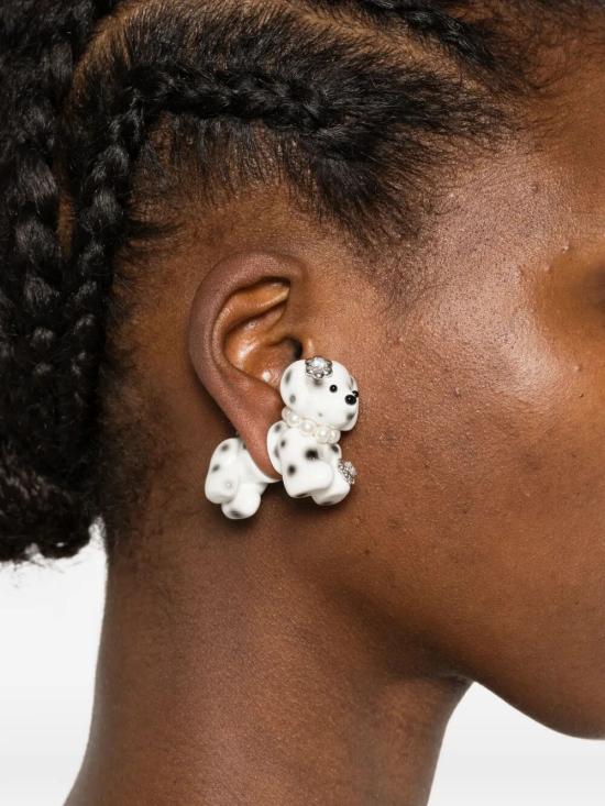 26SS 위민 이어링 26112 WHT 00DLR ZIRCON SYNTHETIC PEARL WOOD - YVMIN