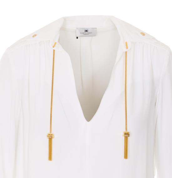 26SS 엘리자베타프랜치 셔츠 CA15962E2 360 White - ELISABETTA FRANCHI