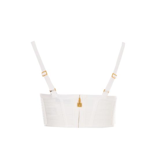 26SS 엘리자베타프랜치 긴팔 티셔츠 TK82D62E2 360 White - ELISABETTA FRANCHI