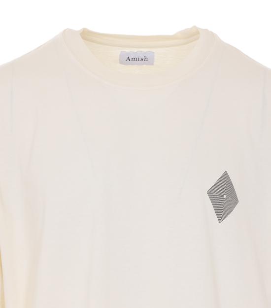 26SS 아미시 반팔 티셔츠 AMX034 CR5705690569 Beige - AMISH